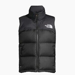 North Face Puffer Womens M Black 700 Series Retro Nuptse Logo Down Vest